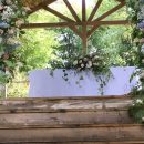 floral pillars of gorgeous scented summer flowers at Crockstead Fields venue